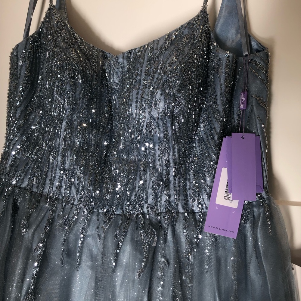 Layered Tulle A-Line Embroidered Bodice Short Cocktail Dress & Homecoming Dress - Picture 5 of 9